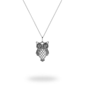 Picture of Owl Sterling Silver Necklace