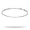 Picture of Emerald-Cut & Round CZ Sterling Silver Thin Hinge Bangle
