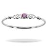 Picture of Sterling Silver Fancy Celtic Bangle With Oval Amethyst