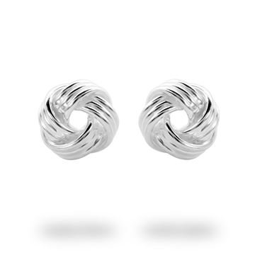 Picture of Small Light Knot Sterling Silver Stud Earrings