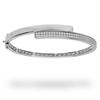 Picture of White Cubic Zirconia Pave-Set Crossover Sterling Silver Bangle
