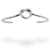 Picture of Heart Knot Torc Cuff Sterling Silver Bangle