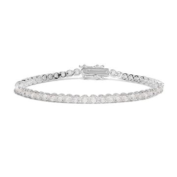 Picture of Sterling Silver Tennis Bracelet With Claw-Set CZ Stones