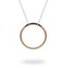 Picture of Sterling Silver Rose Gold-Plated Circle-Of-Life Necklace - 46cm/18in Chain