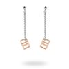 Picture of Rose Gold-Plated Outline Cube Drop Earrings