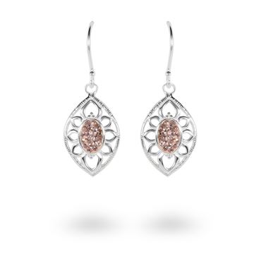 Picture of Vintage Rose Sterling Silver Earrings With Marquise crystal from Swarovski®