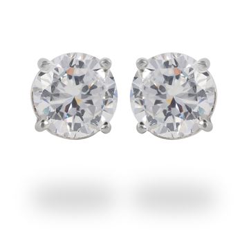 Picture of Classic Round Sterling Silver Ear Studs