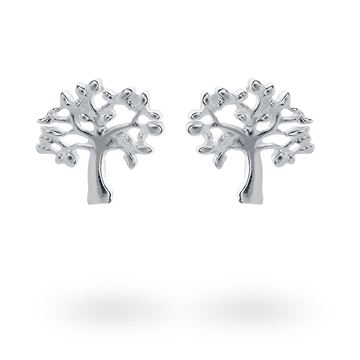 Picture of Small Tree Of Life Sterling Silver Stud Earrings