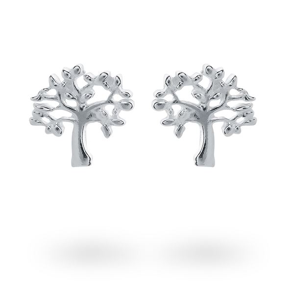 Picture of Small Tree Of Life Sterling Silver Stud Earrings