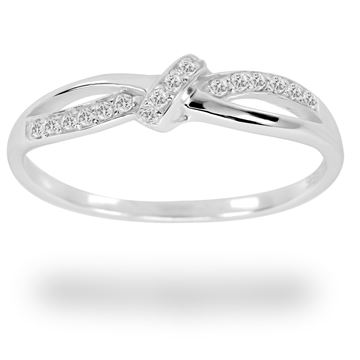 Picture of Jewelled Knot Sterling Silver Ring