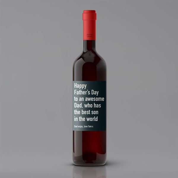 Picture of Happy Father's Day Best Son Premium Red Wine