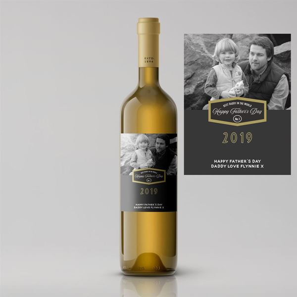 Picture of Split Design Photo Father's Day Premium White Wine