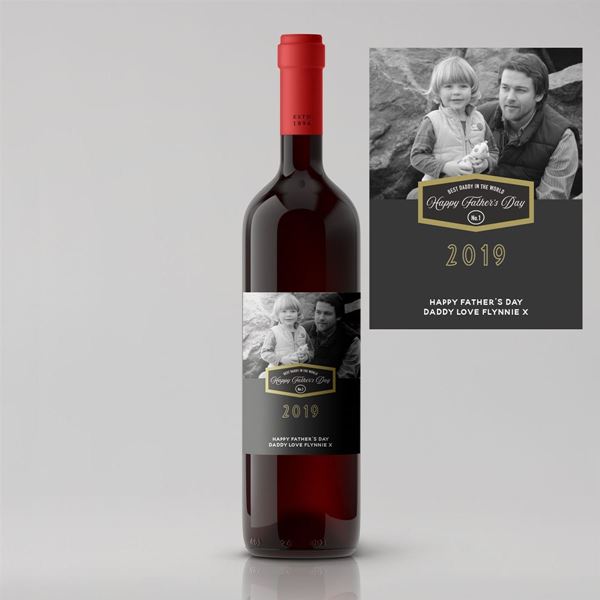 Picture of Split Design Photo Father's Day Premium Red Wine