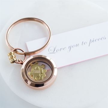 Picture of Rose Gold 'Love You To Pieces' Keyring